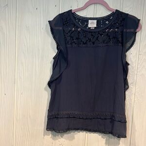 Knox Rose Blue Blouse Size Medium